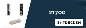 Verschiedene Akkuzellen der Bauform 21700.